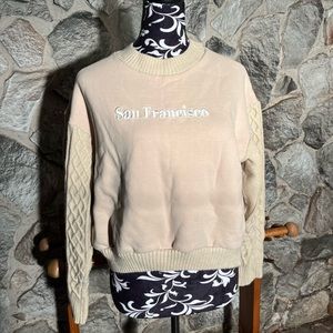 Enjoy Me Cream Sweater OS